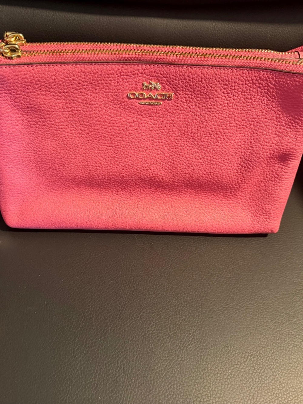 Coach Pebbled Leather Lyla Crossbody Pink Ruby NWT